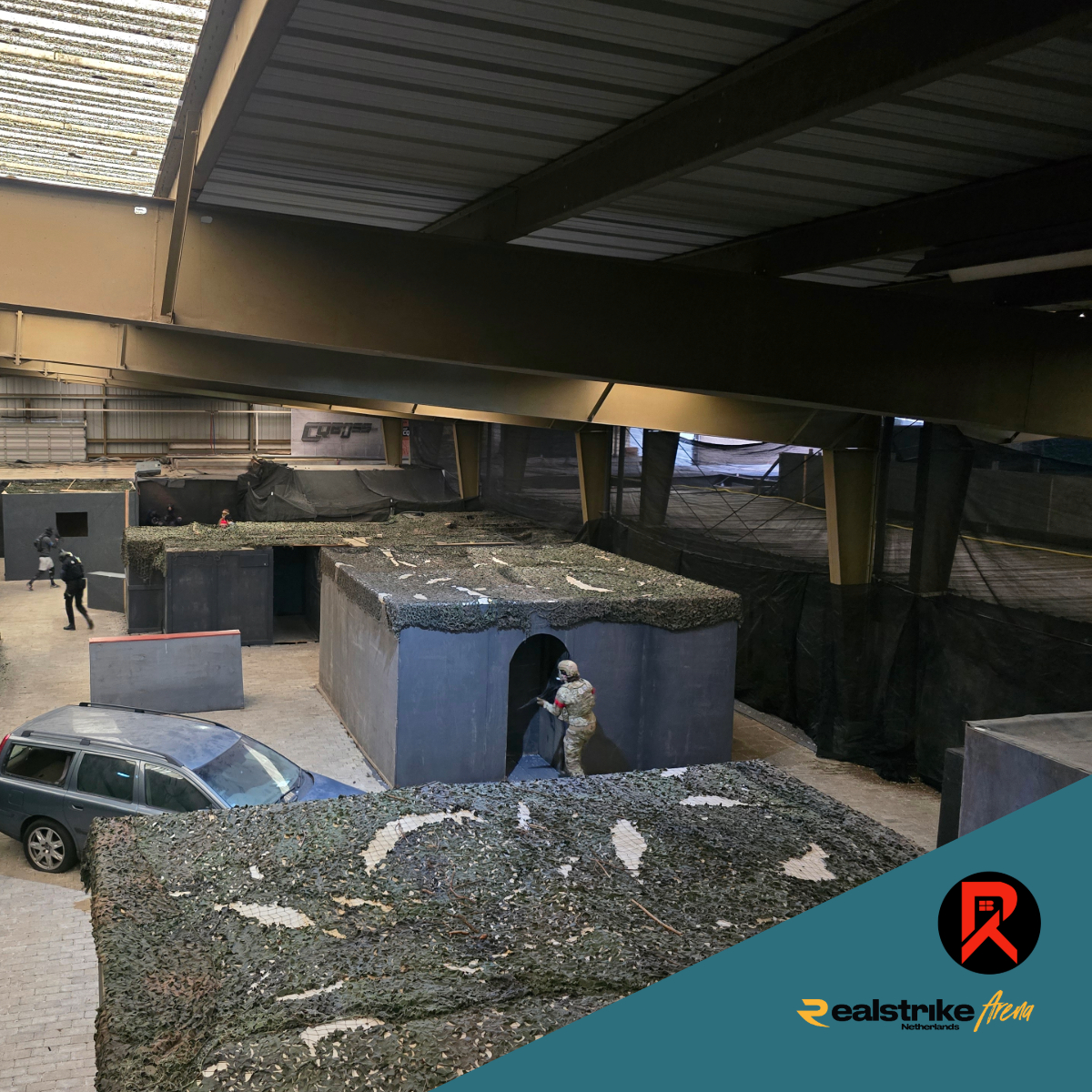 Rush B Airsoft arena interior