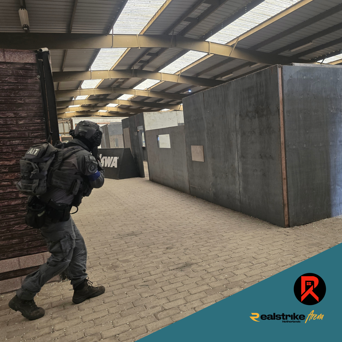 Spelers op een CQB-route